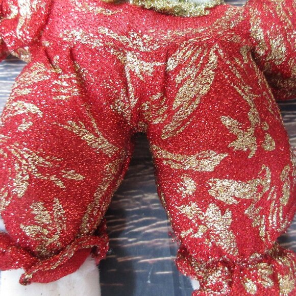 Christmas Jester 8" Plush Bear - Vintage - Picture 3 of 5